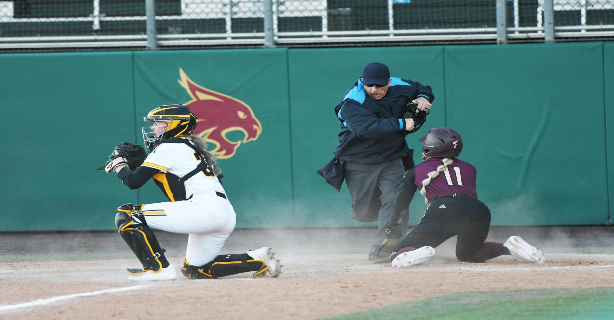 Texas State softball splits opening day games