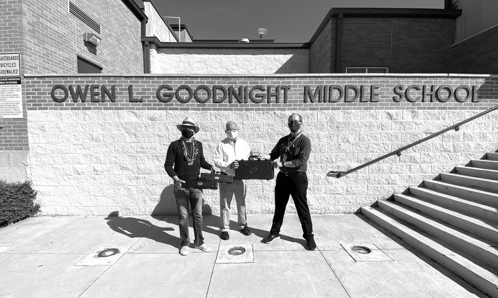 Mardi Gras Krewe donates instruments to Goodnight Middle School