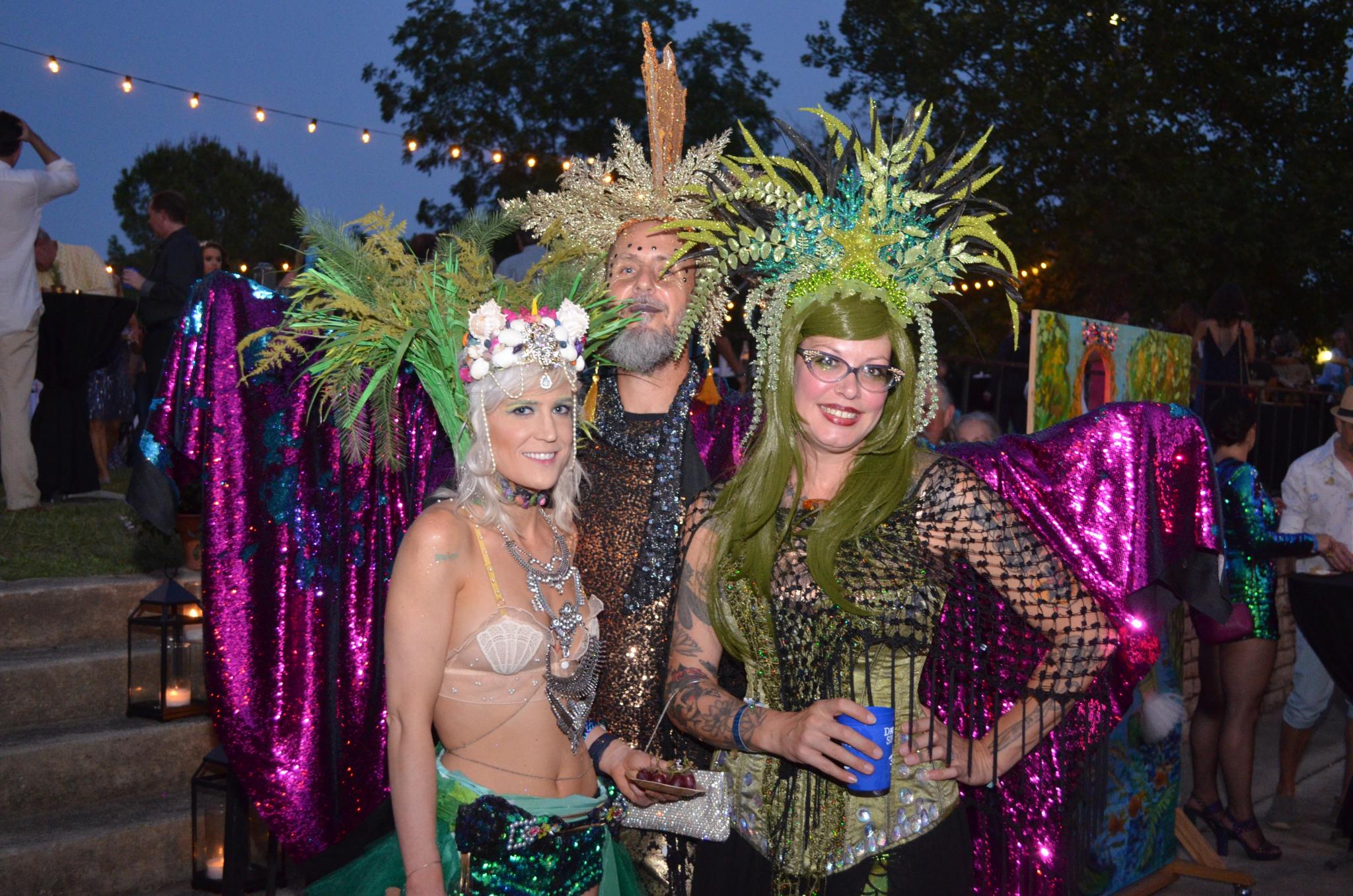 Brie Lee, Lee Wallace and Katinka Pinka sporting their mermaid couture.