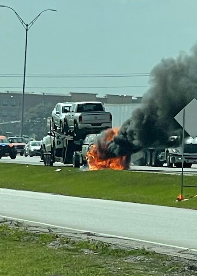 Truck fire on I-35