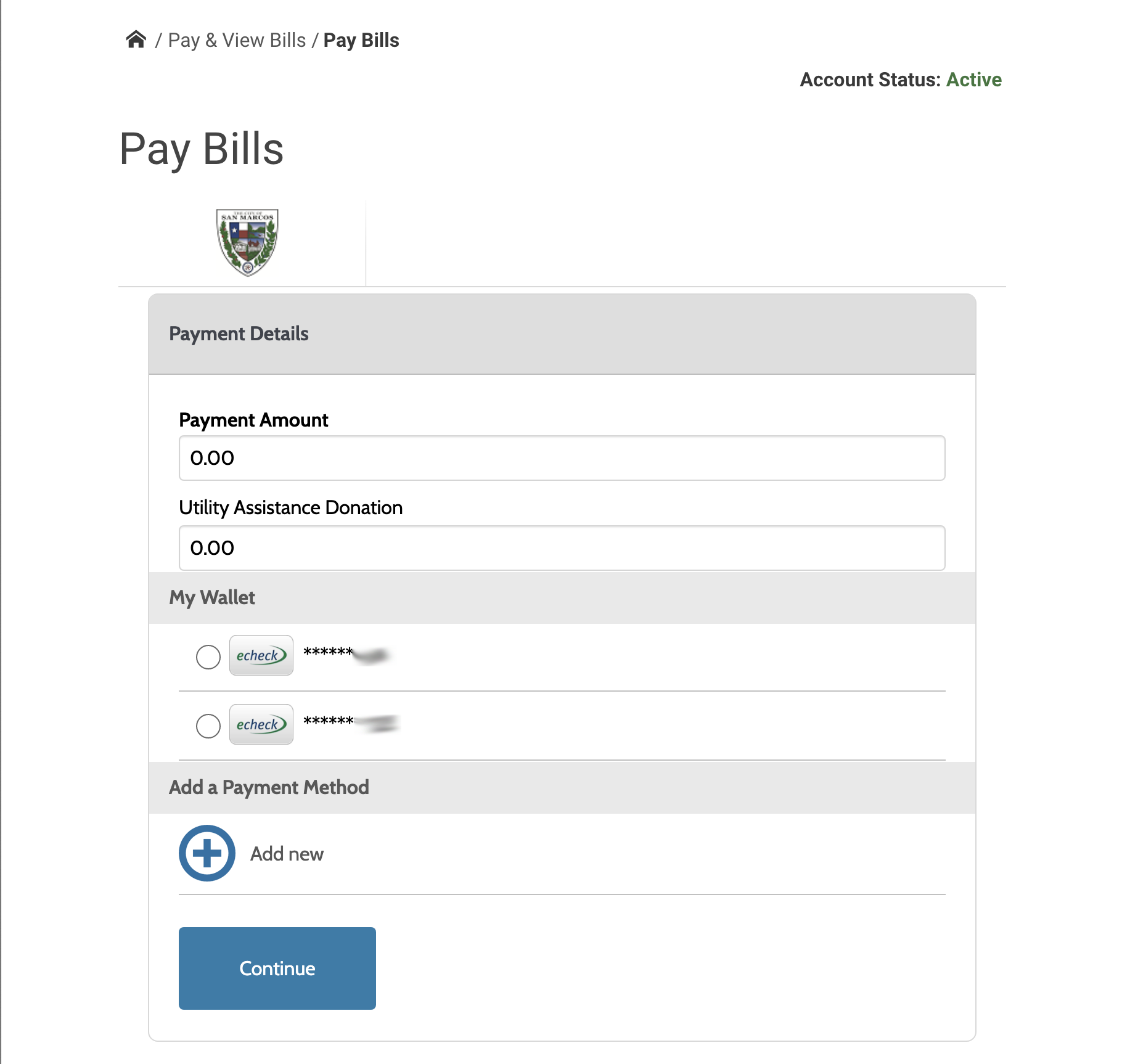 city of san marcos utilities bill pay